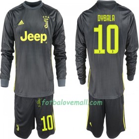 Levné Juventus Paulo Dybala 10 Dětské Venkovní Fotbalové dresy 2018/19 Dlouhý Rukáv